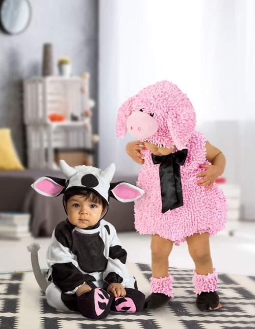Baby Cow and Pig Costumes