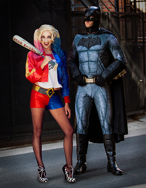 Harley Quinn and Batman Costumes