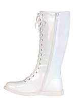 White Wrestling Costume Boots for Adults Alt 2