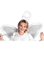 White Angel Halo with Marabou Costume Accessory Alt 2