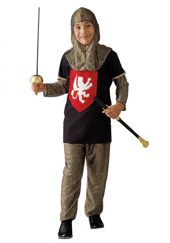 Kids Medieval Knight Gold Costume