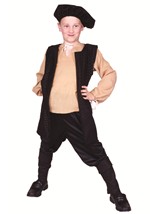 Boys Renaissance Black Vest Costume