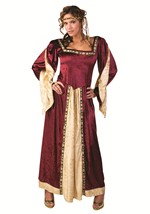 Womens Red Maid Marian Costume Dress Alt 2