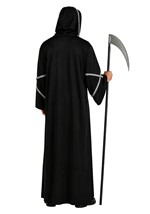 Men Black Hooded Robe Alt 1