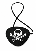 Satin Eyepatch Skull Costume Accessory Alt 1