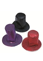 8" Red Sequin Disco Hat  Alt 3