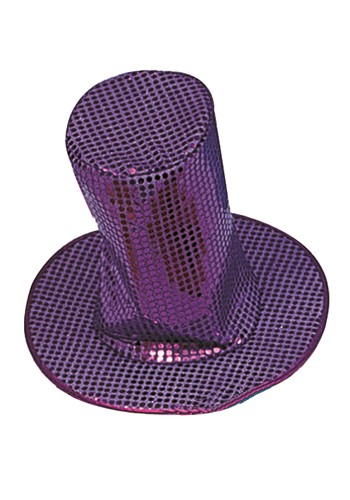 Adult Purple Sequin Disco Accessory Hat