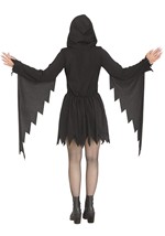Womens Black Glitter Ghost Face Costume Alt 1