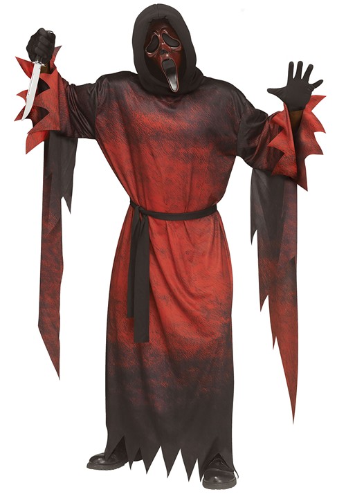 Adult Midnight Red Ghost Face Costume