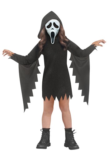 Girls Toddler Glitter Bling Ghost Face Costume