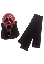 Kids Midnight Red Ghost Face Costume Alt 1