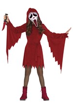 Girls Crimson Sparkle Ghost Face Costume