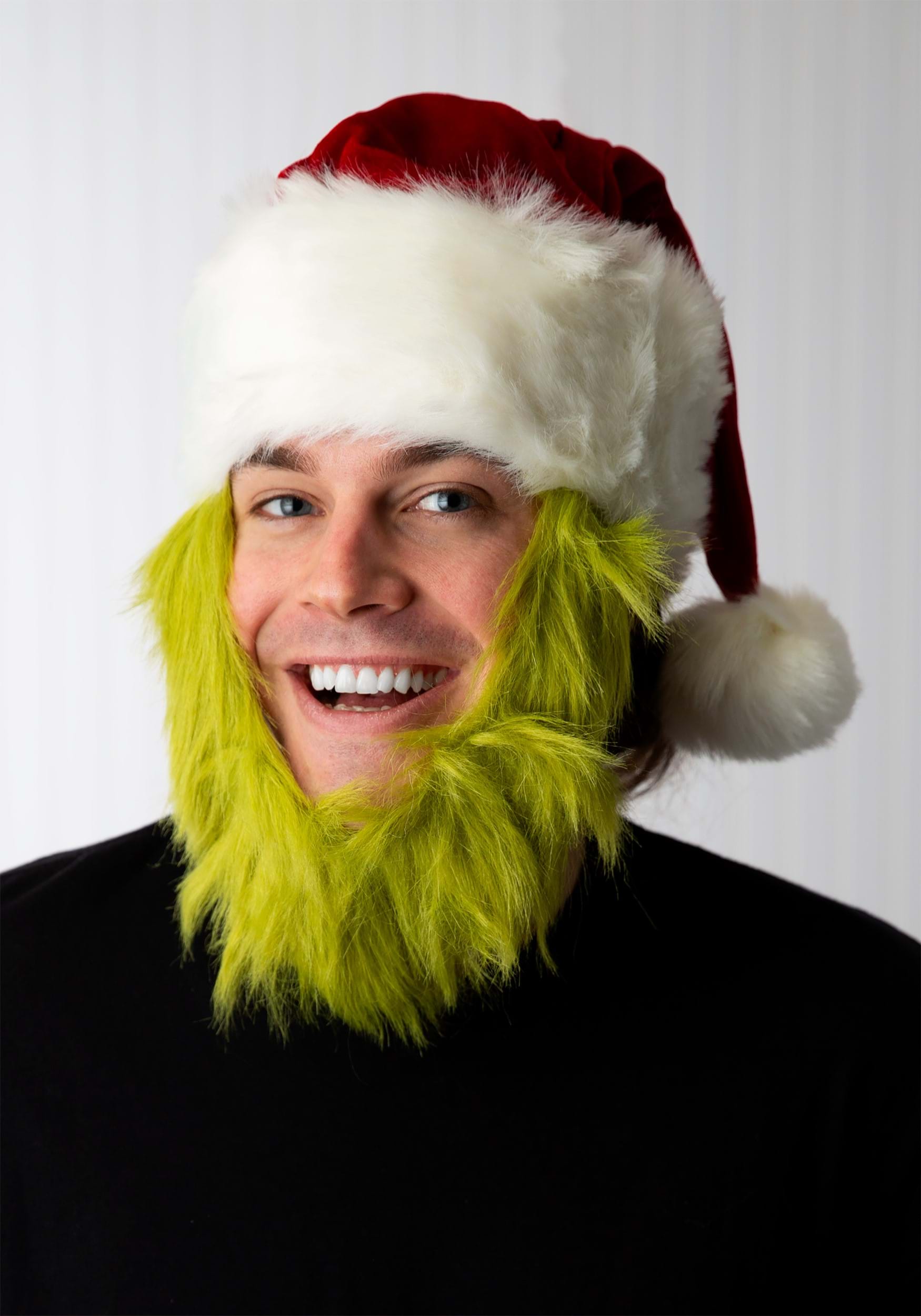 Grinch Costume Hat With Fur Beard