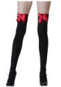 Black Stockings with Red Bows