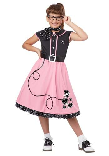 Girls Pink 50's Sweetheart Costume