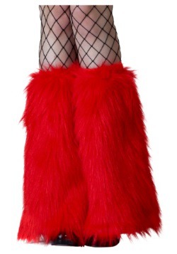 Adult Red Furry Boot Covers