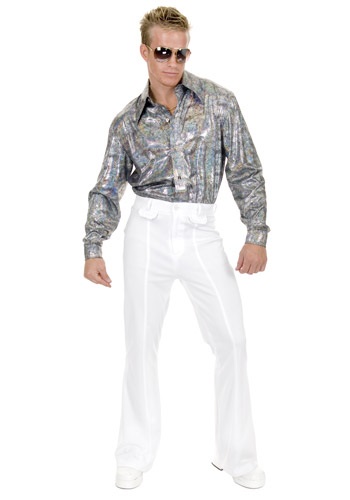 Men's Shimmering Disco Plus Size Shirt