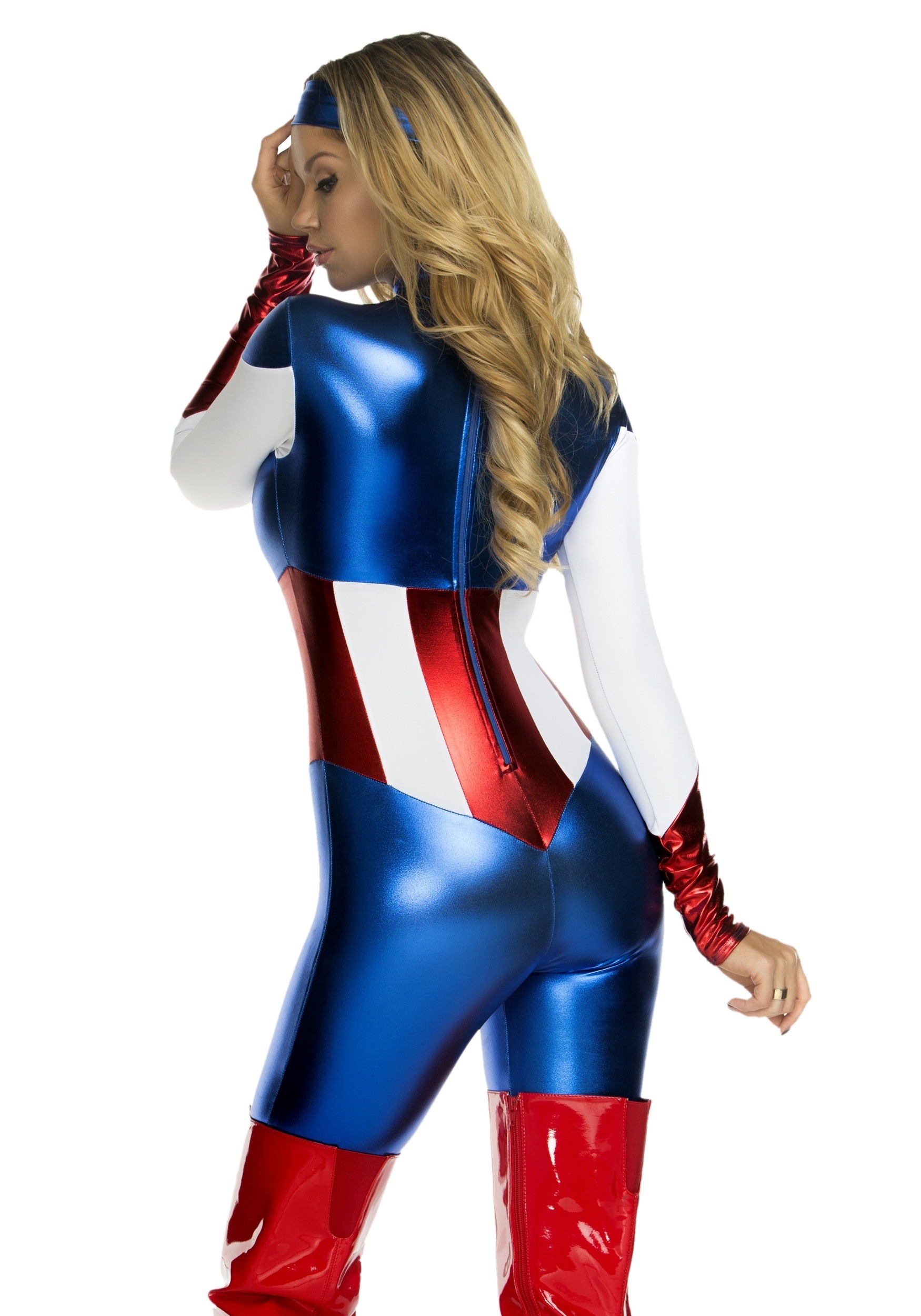 Womens American Beauty Superhero Costume Marvel Jumpsuit