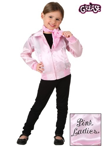 PINK LADIES Grease Movie Satin Jacket Sandy Rizzo Costume Women's Size M 