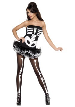 Womens Plus Size Fever Skeleton Costume