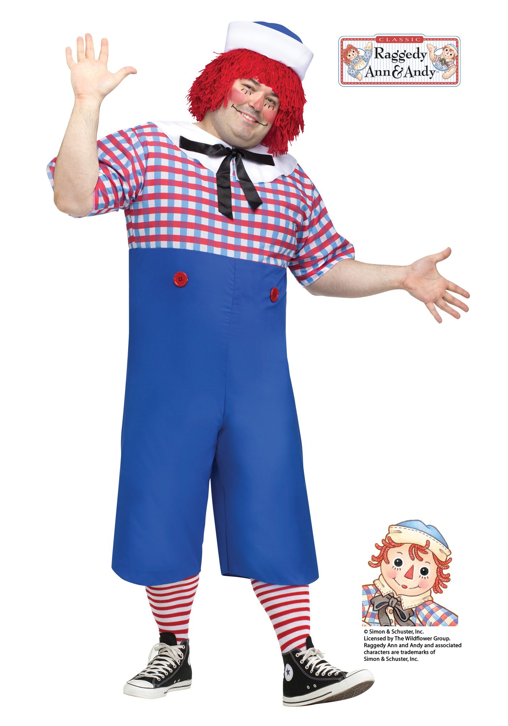 Raggedy Andy Adult Plus Size Costume Plus Size Raggedy Ann And Andy Costumes