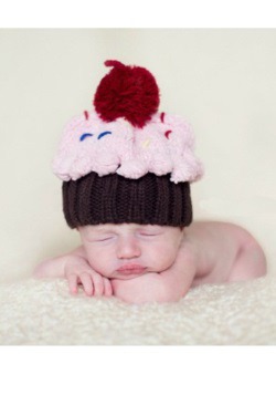 Infant Cupcake Sprinkled with Love Hat