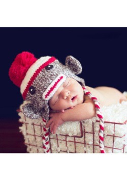 Infant Double Stitch Sock Monkey Hat