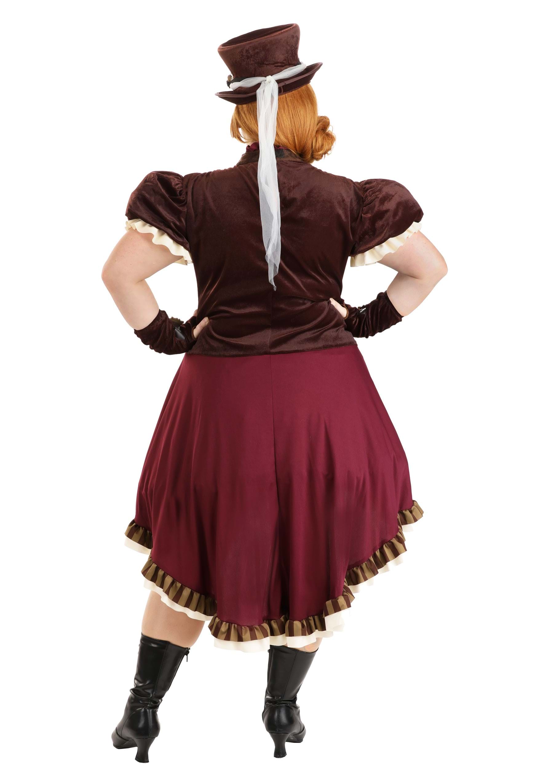 Plus Size Steampunk Lady Costume 1X 2X 3X