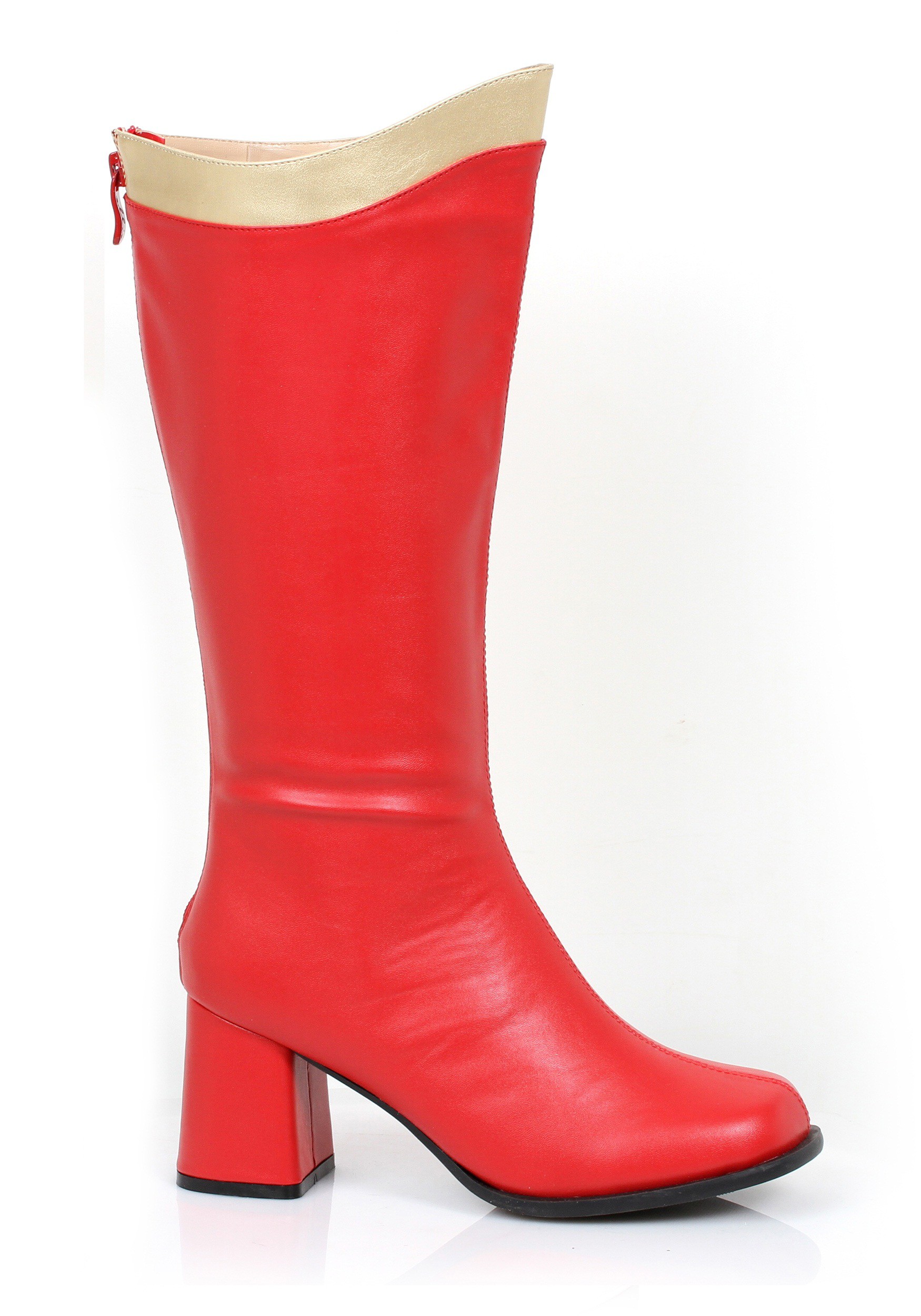 Red And Gold Super Hero Adult Boots