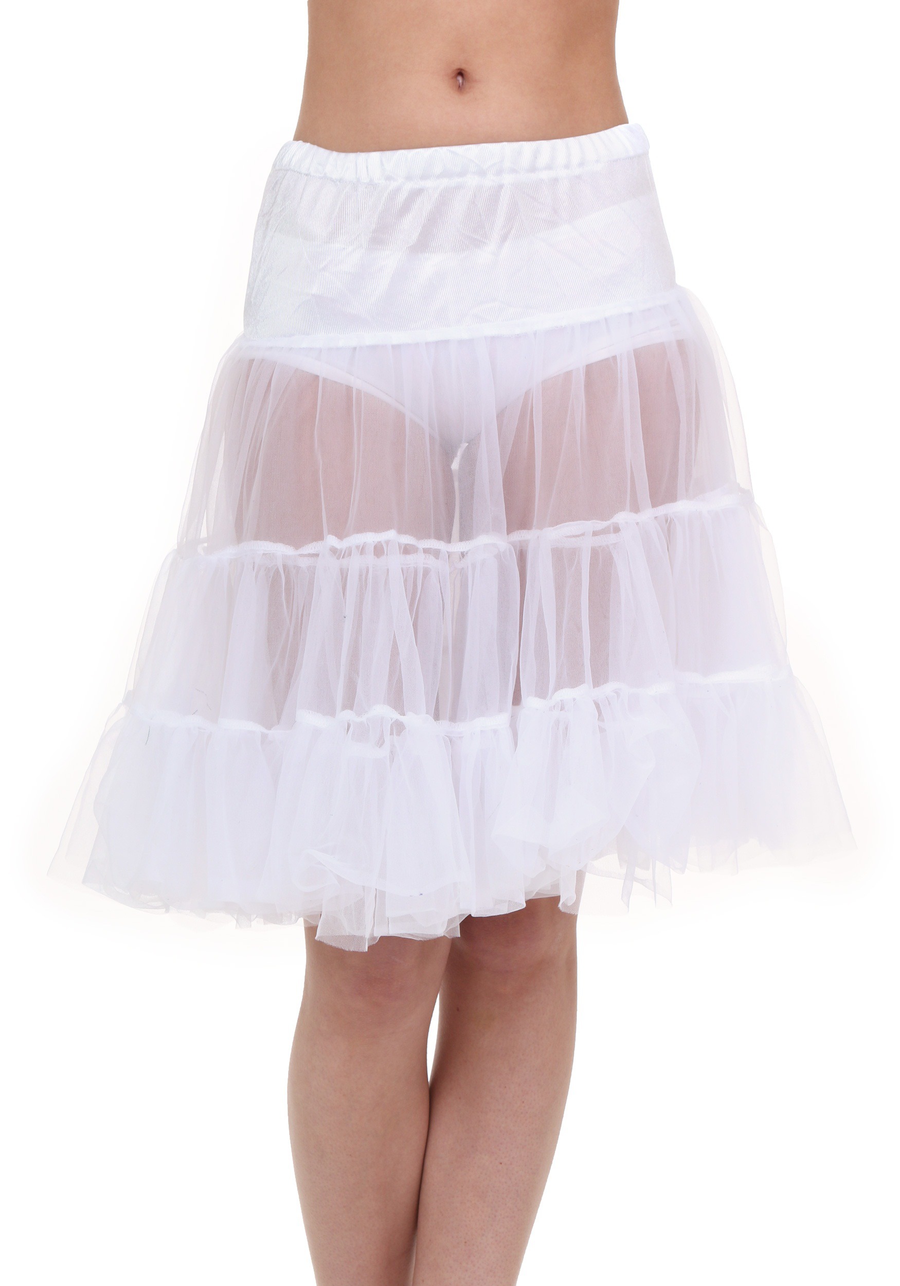Petticoat for Skirts - Knee Length - White
