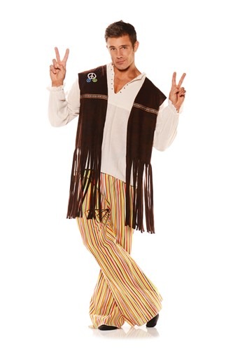 Adult Fringe Hippie Vest Costume