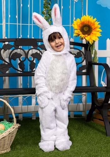 Toddler Open Face White Bunny Costume