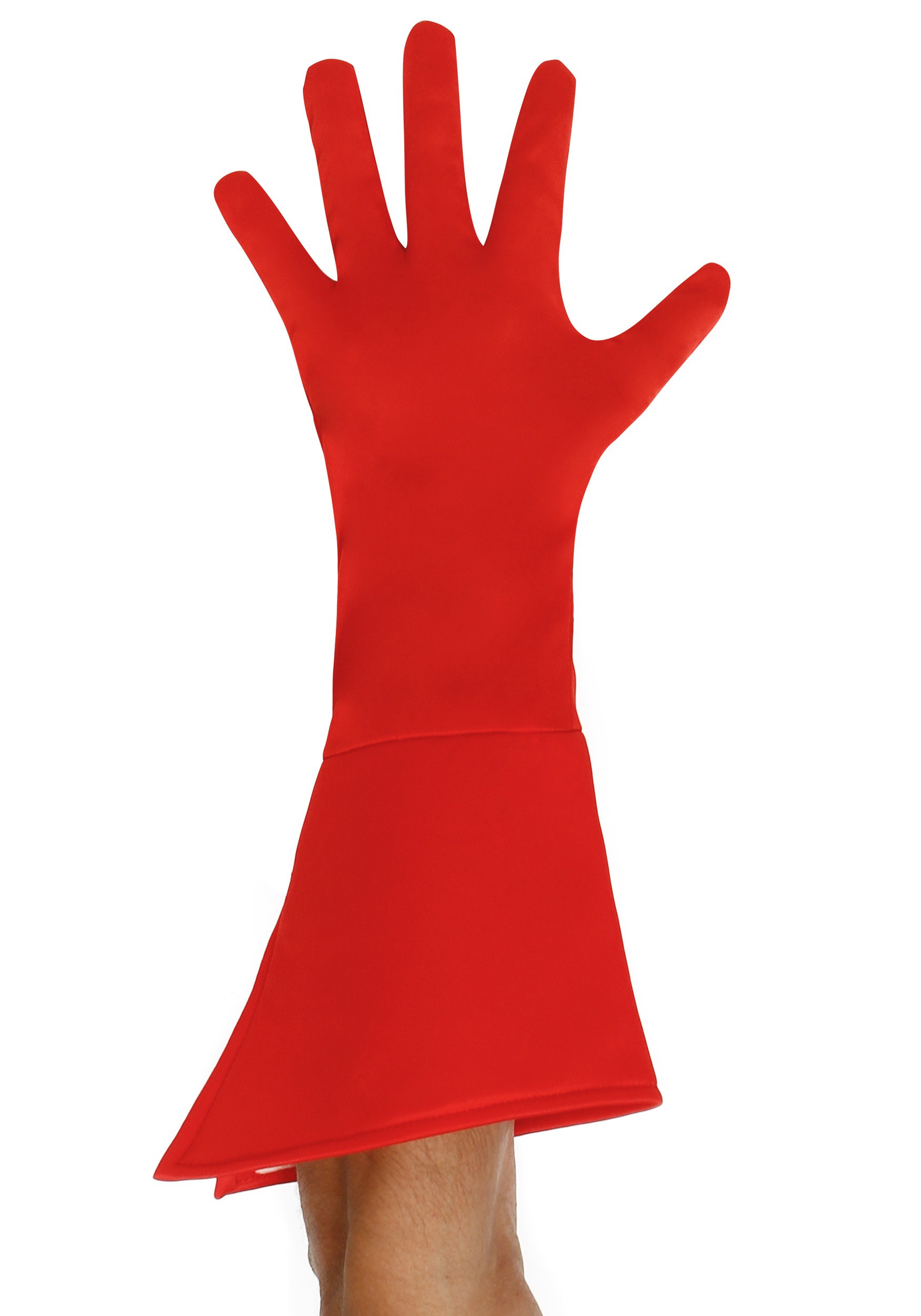 Adult Red Superhero Costume Gloves