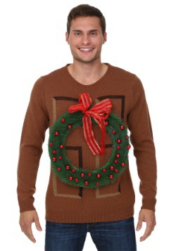 Christmas Wreath Door Sweater