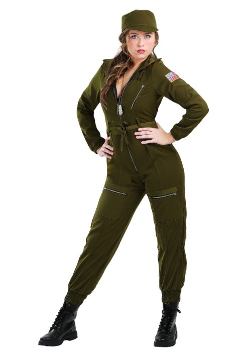 Army Flightsuit Costume for Women | Army Uniform Costumes