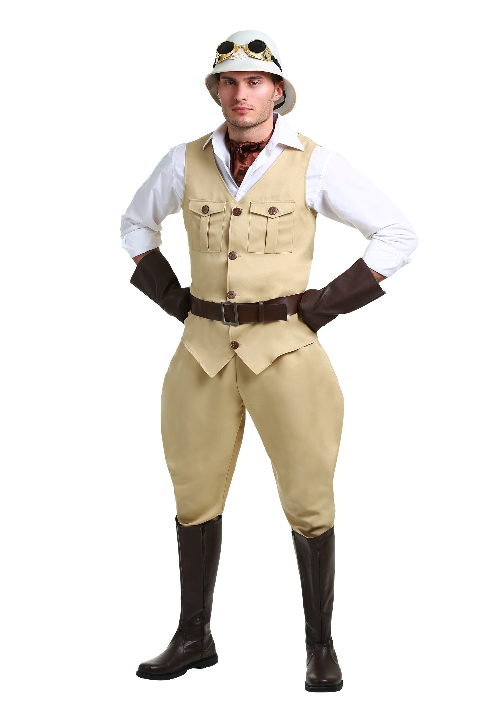 Men's Safari Hunter Plus Size Costume