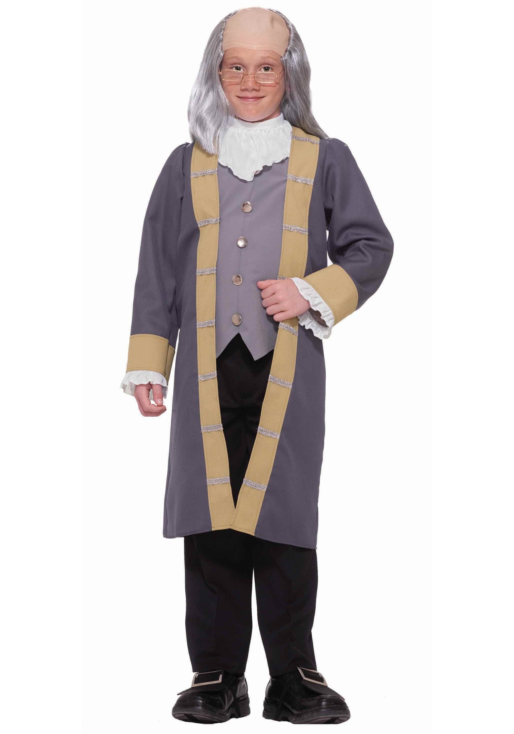Child Benjamin Franklin Costume , Historical Figures Costumes