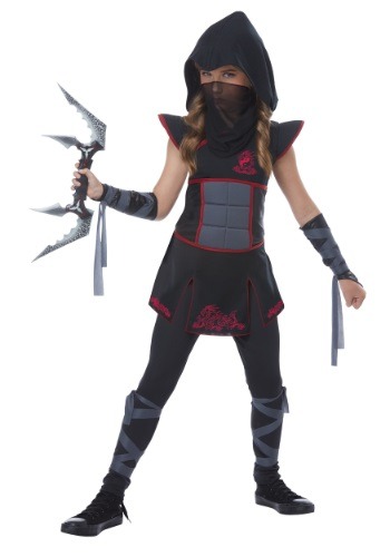 Girls Black Ninja Costume