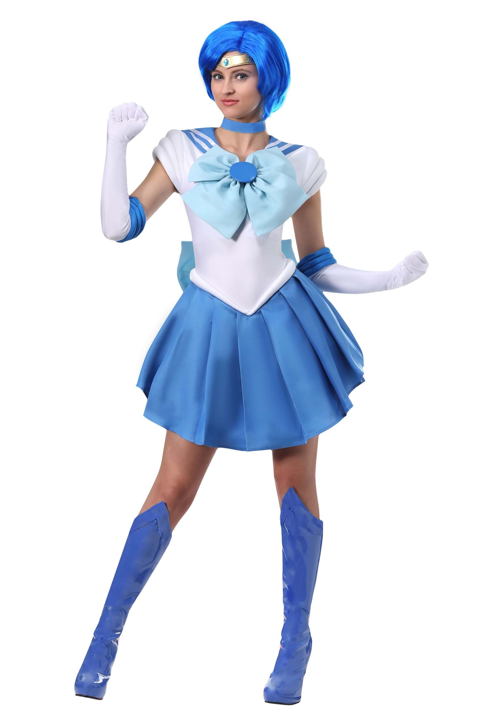 Sailor Mercury Costume For Women , Cosplay Costume For Women's