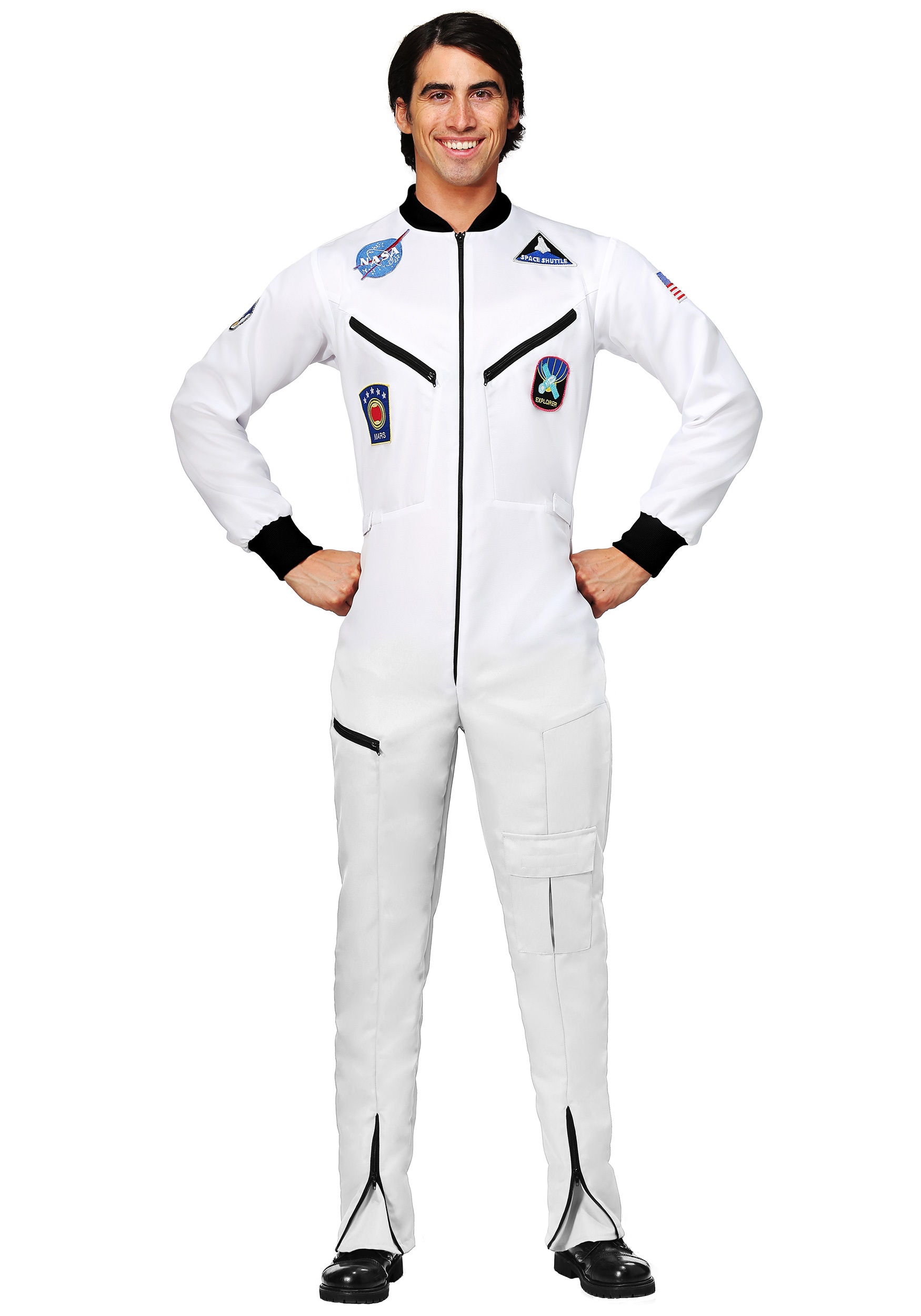 White Astronaut Jumpsuit Adult Plus Size Costume , Astronaut Costumes