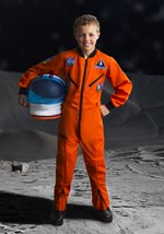Kids Orange Astronaut Jumpsuit Costume