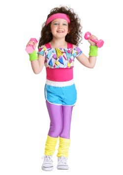 Toddler Girl's Work It Out 80's Costume