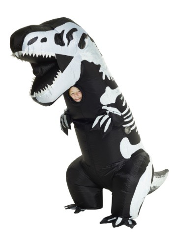 Child Inflatable Skeleton T-Rex Costume