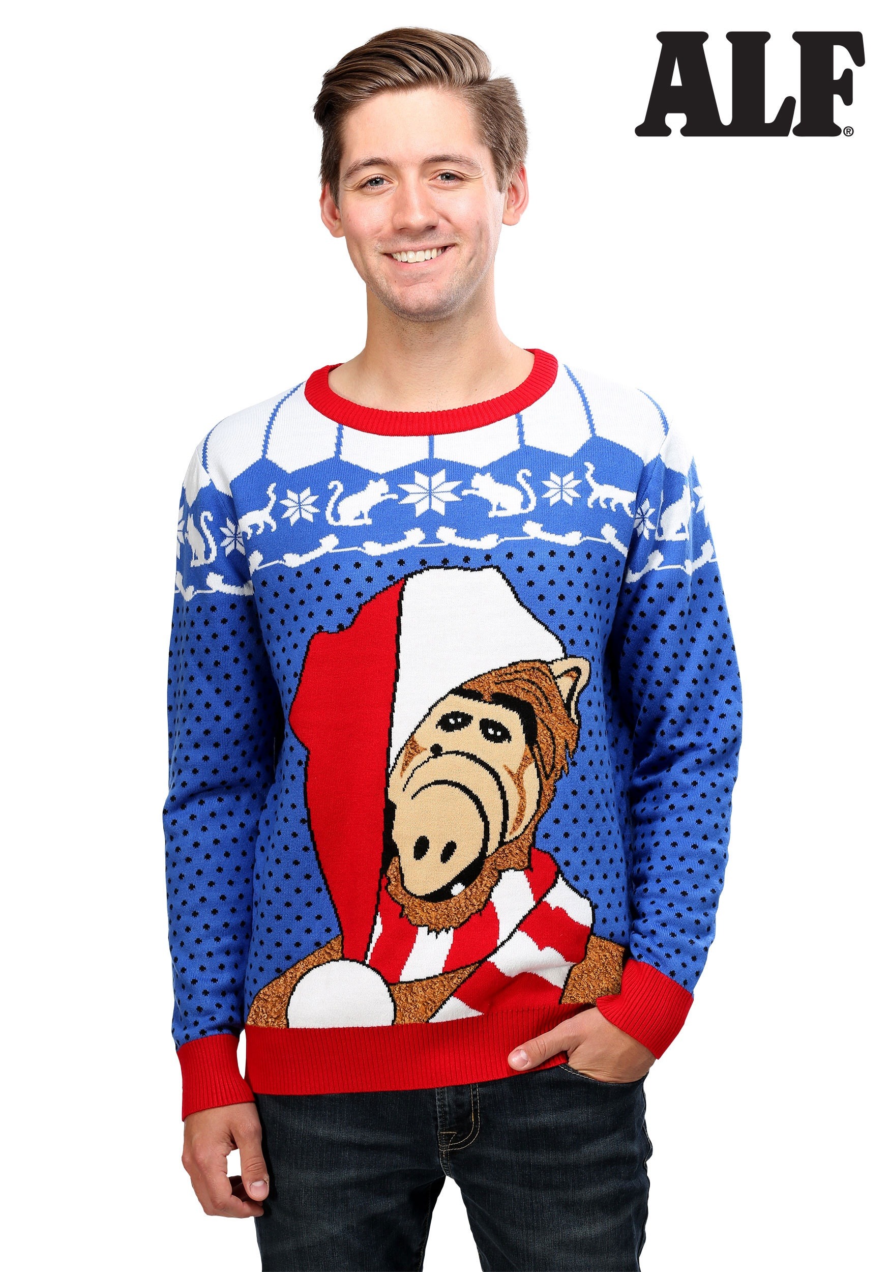 Alf Ugly Christmas Sweater For Adults , Ugly Christmas Sweaters