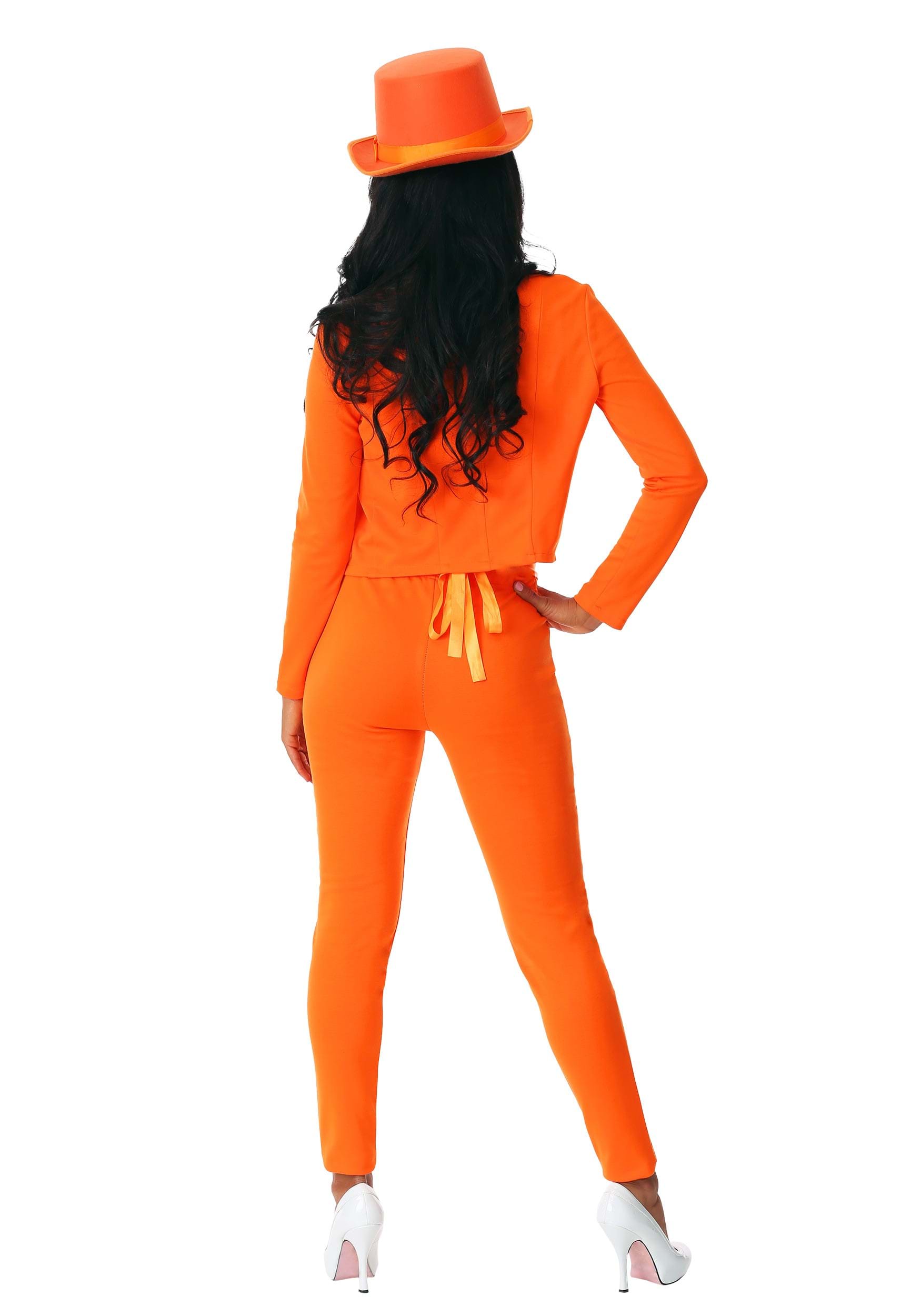 Adult Female Orange Tuxedo Costume