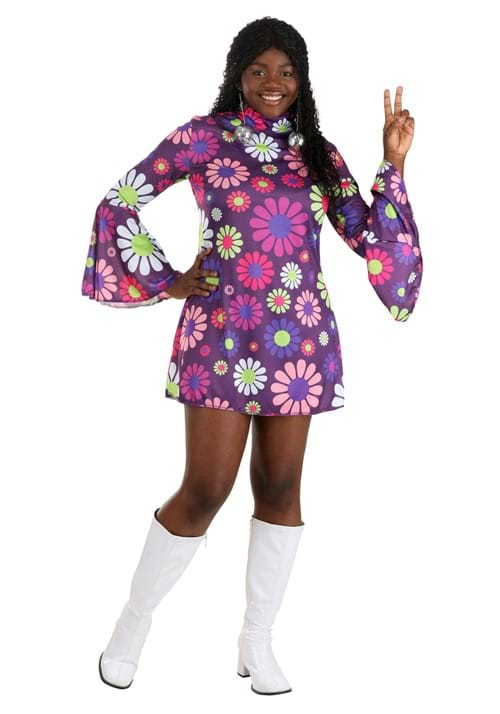 Adult Groovy Flower Power Women's Costume