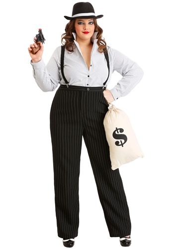 1920s Gangster Lady Costume Plus Size
