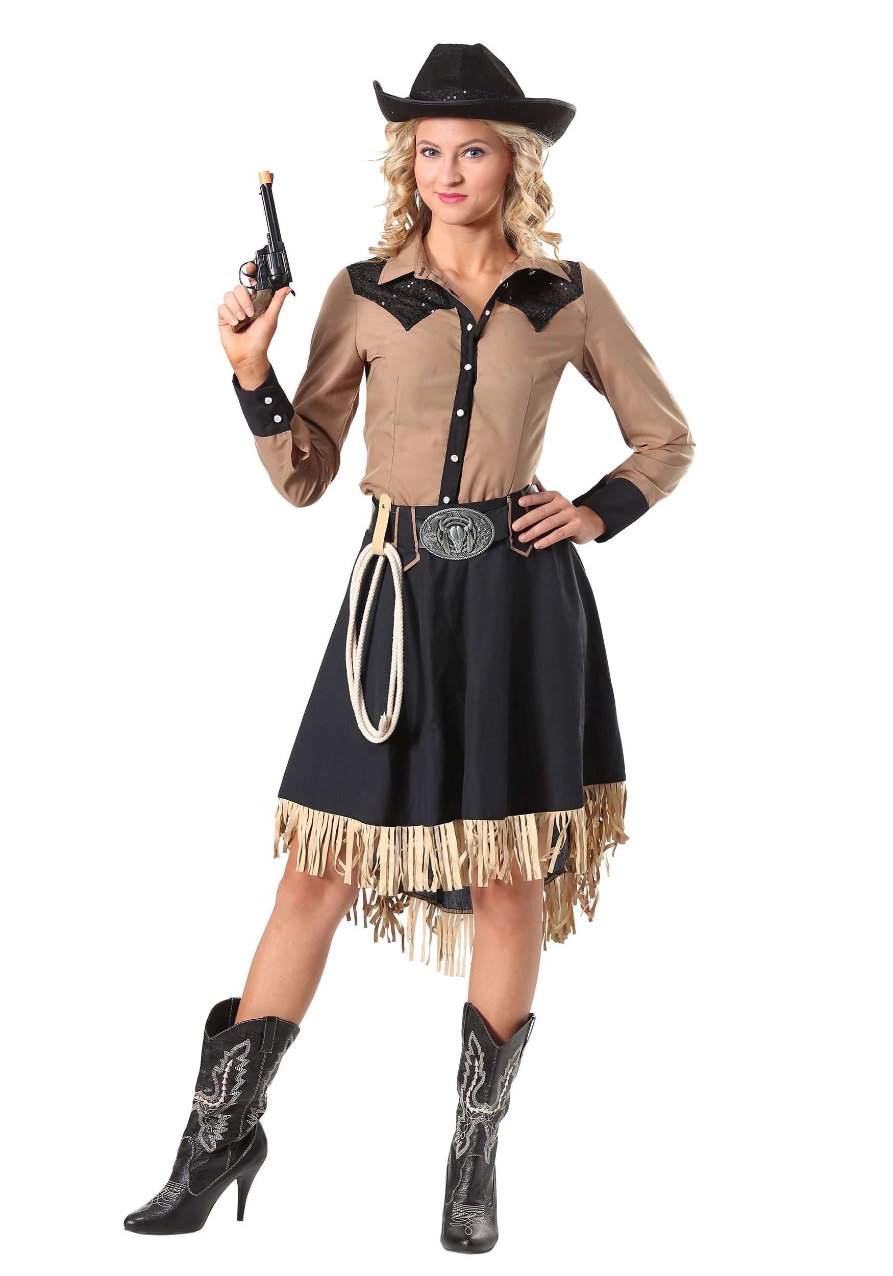 Lasson Cowgirl Plus Size Costume For Women 