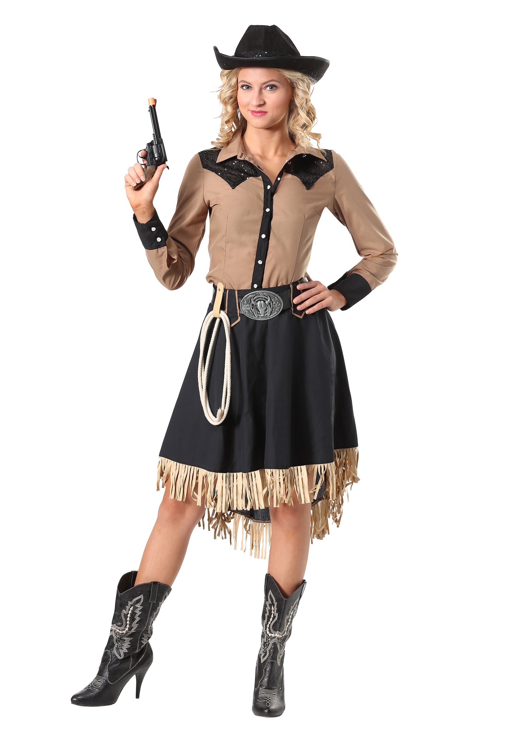 Lasson Cowgirl Plus Size Costume For Women 5303