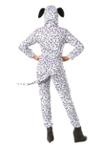 Women's Plus Cozy Dalmatian Jumpsuit Costume Back